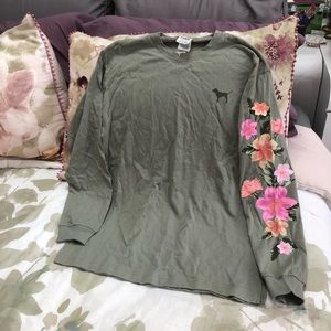 Victoria Secret pink flower Campus Top